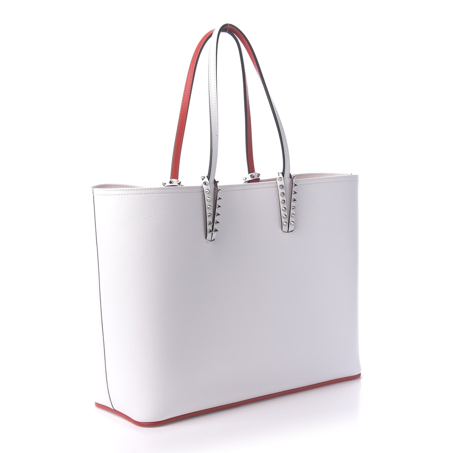 Christian Louboutin Calfskin In Love East West Cabata Tote White Multicolor 3 of 10