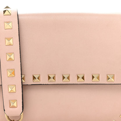 Valentino Garavani Calfskin Rockstud Crossbody Saddle Bag Water Rose 8 of 10