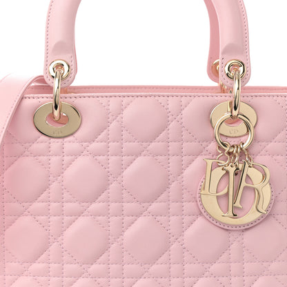 Christian Dior Lambskin Cannage Medium Lady Dior Light Pink 8 of 10