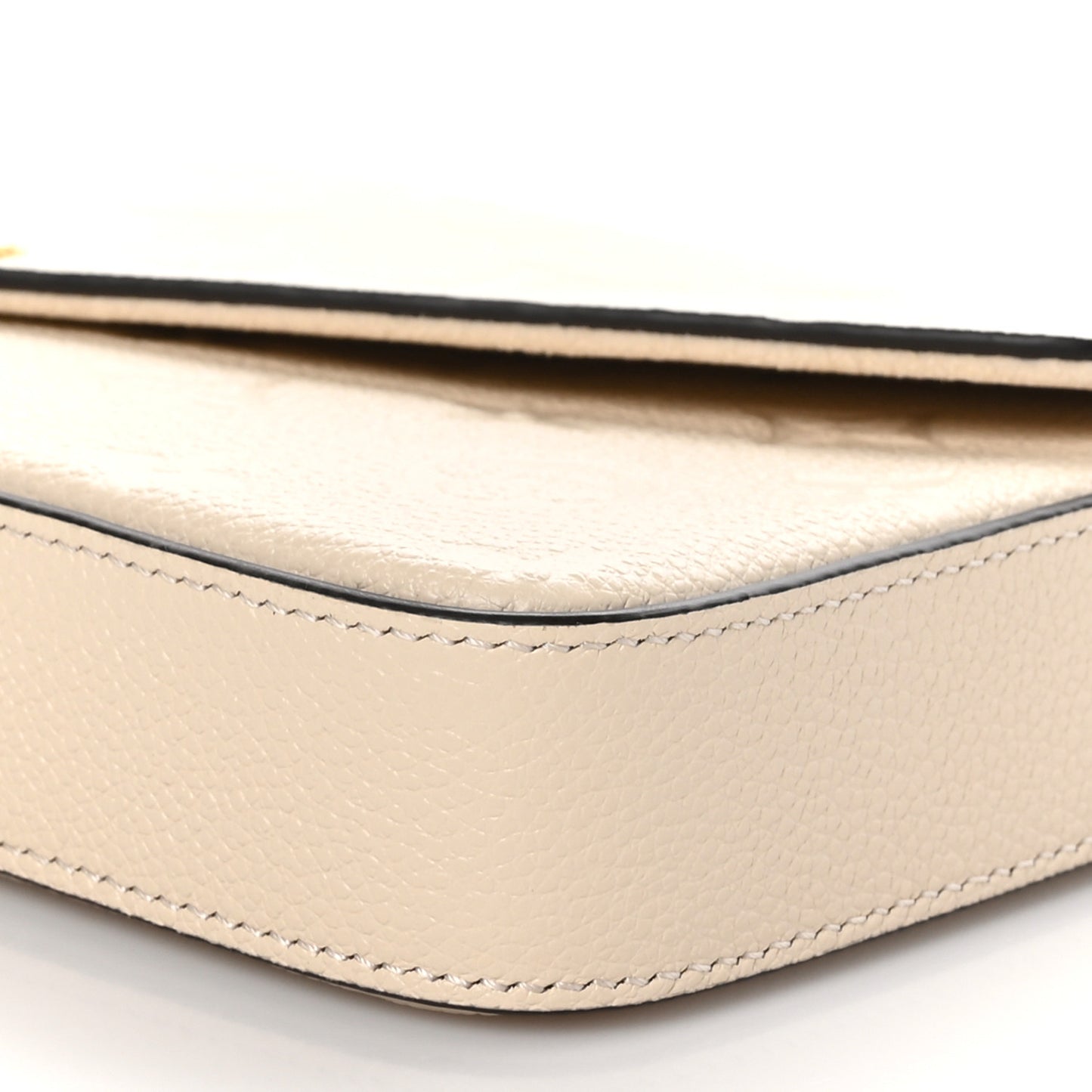 LOUIS VUITTON Empreinte Pochette Felicie Chain Wallet Cream