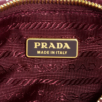 Prada Tessuto Nylon Origami Pleated Wristlet Wine 7 of 10