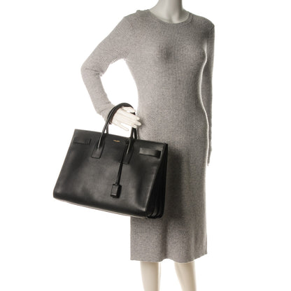 Saint Laurent Calfskin Large Sac De Jour Carryall Black 2 of 9
