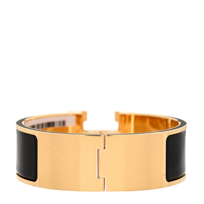 Hermes Enamel Wide Clic Clac H Bracelet PM Black 3 of 5