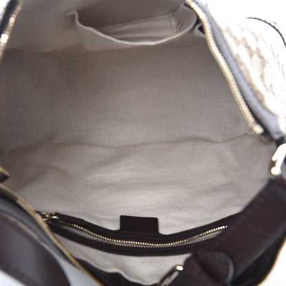 Gucci Monogram Vintage Web Medium Hobo Dark Brown 5 of 12