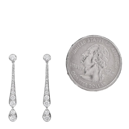Tiffany Platinum Diamond Jazz Drop Earrings 2 of 5