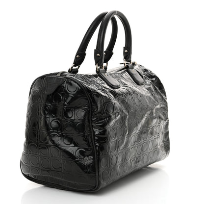 Salvatore Ferragamo Patent Gancini Embossed  Black 3 of 15