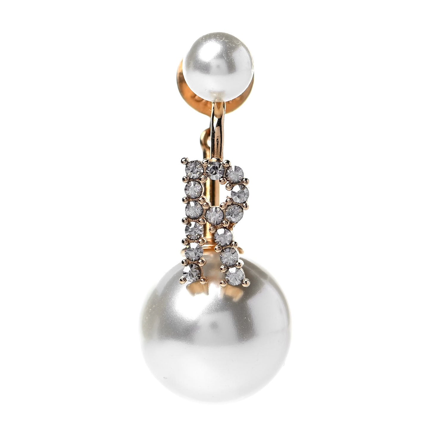 Crystal Pearl My ABCDior R Tribale Earring Gold