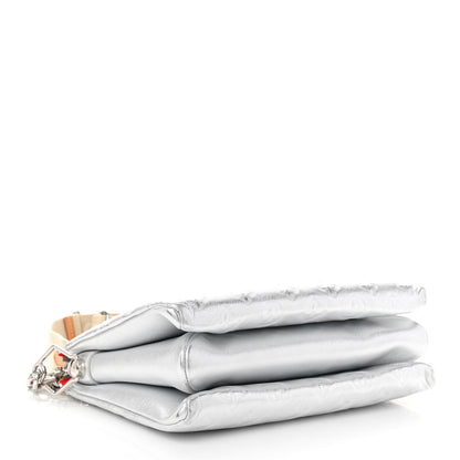 Louis Vuitton Metallic Lambskin Embossed Monogram Coussin PM Silver 4 of 7