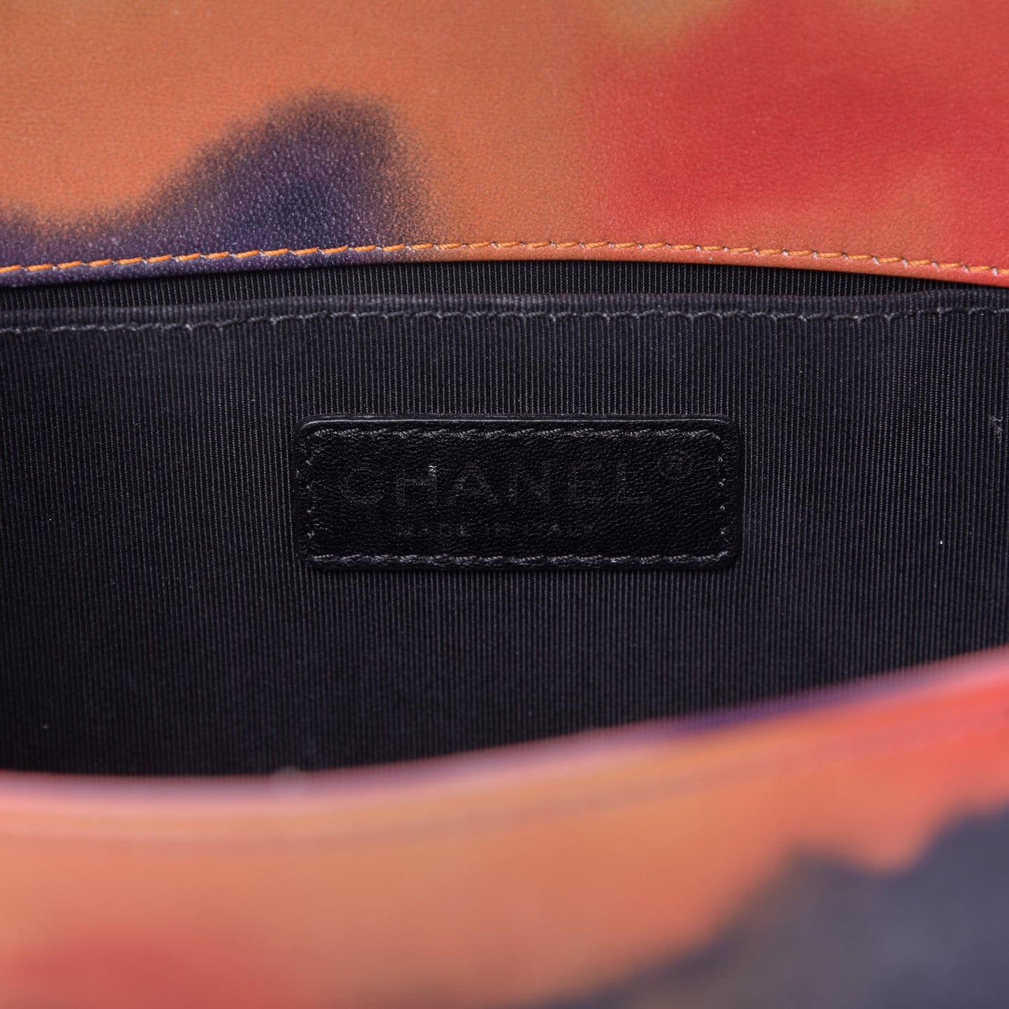 Printed Lambskin Quilted Medium Flower Power Boy Flap