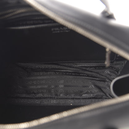 Prada City Calfskin Racing Logo Bowler Black Verde 5 of 10