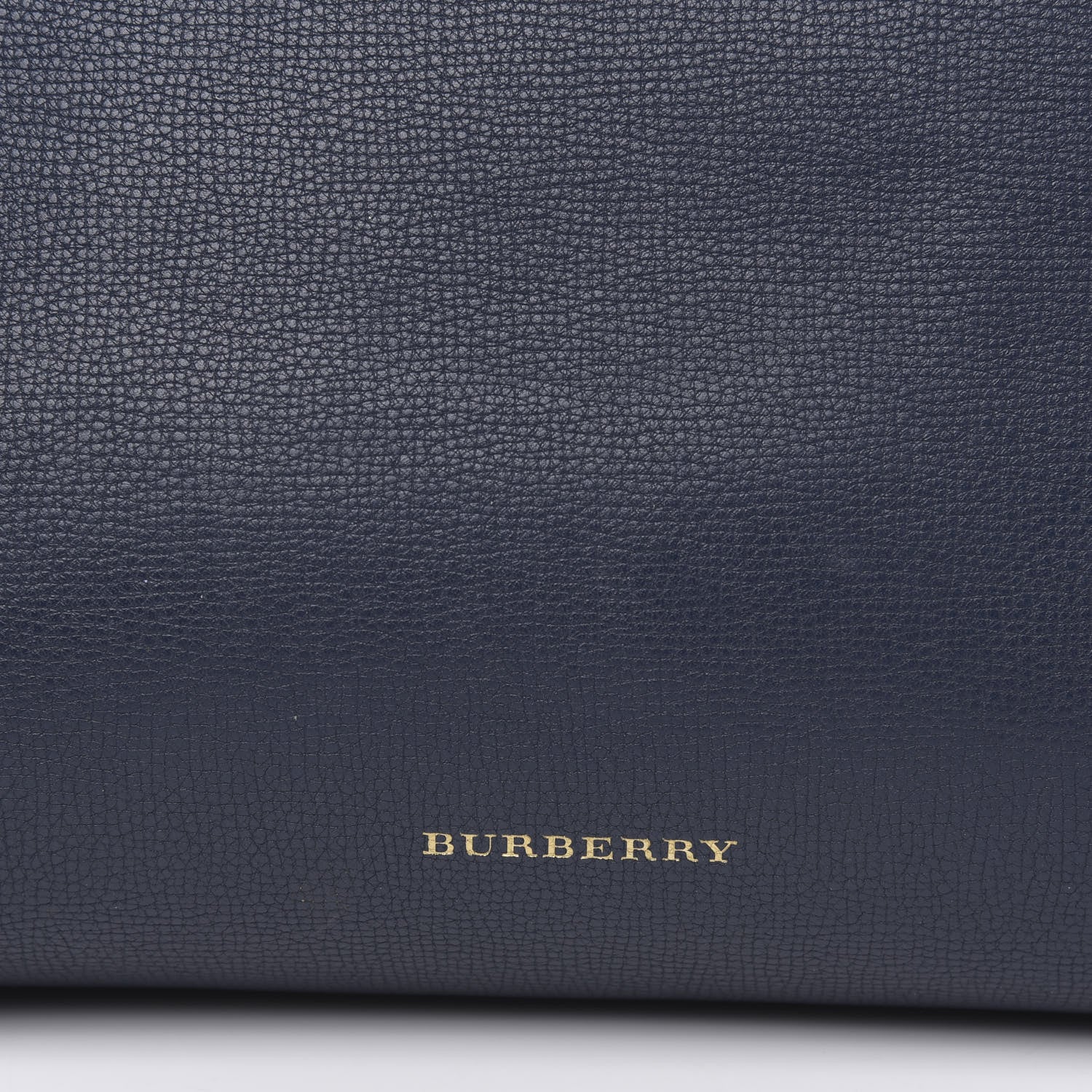 Burberry Grainy Calfskin House Check Medium Banner Tote Ink Blue 20 of 20