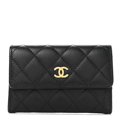 Chanel Caviar Quilted Flap Card Holder Black 1 of 8