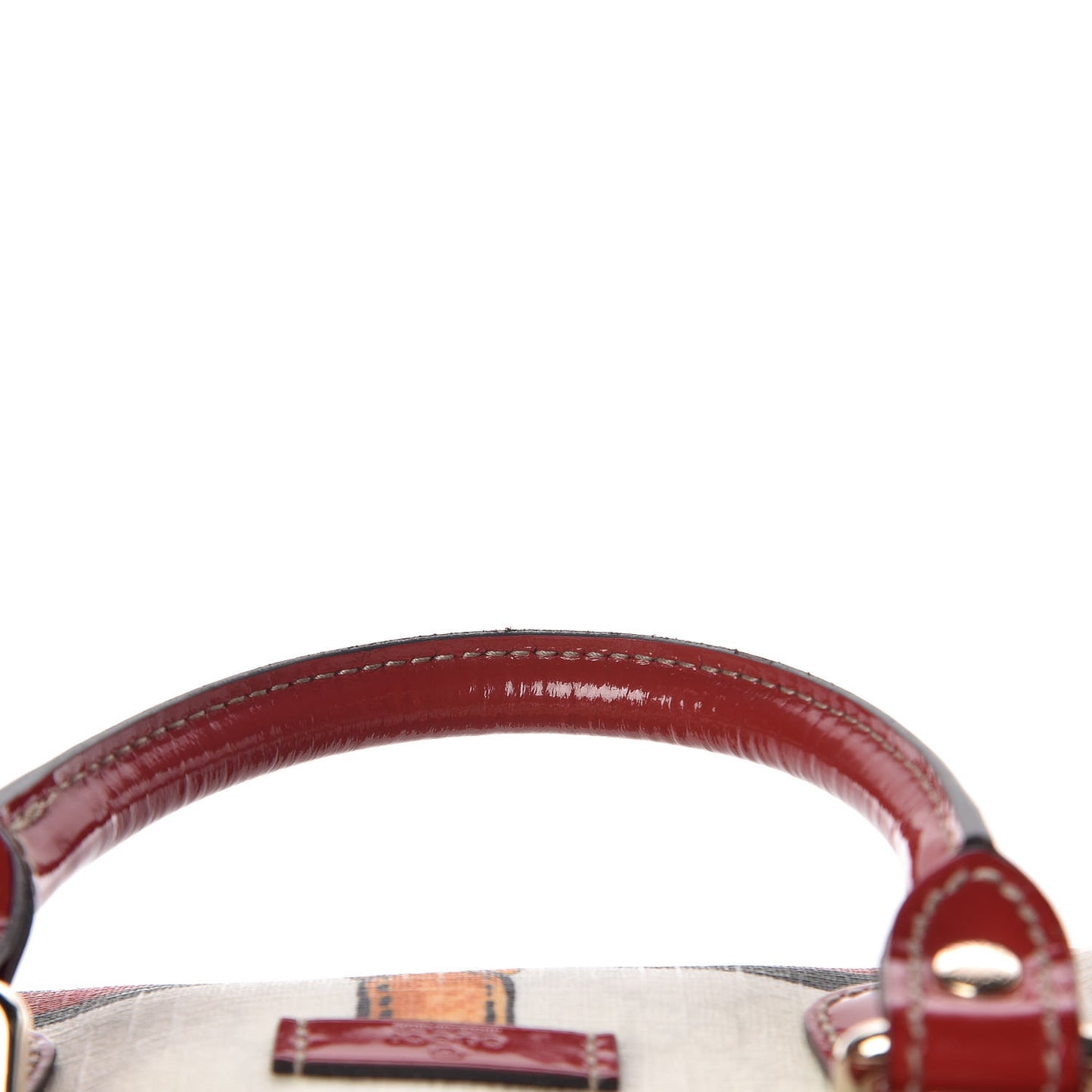 Coated Canvas Monogram Medium Tattoo Birds Joy Boston Off White Red