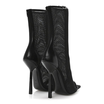 Saint Laurent Elba Applique Tulle Aston 115 Boots 39 Black 5 of 8