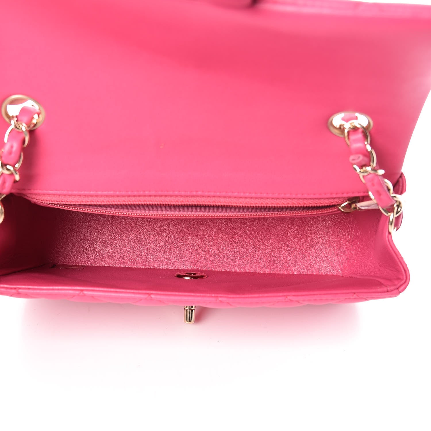 Chanel Lambskin Quilted Mini Rectangular Flap Fuchsia 5 of 21