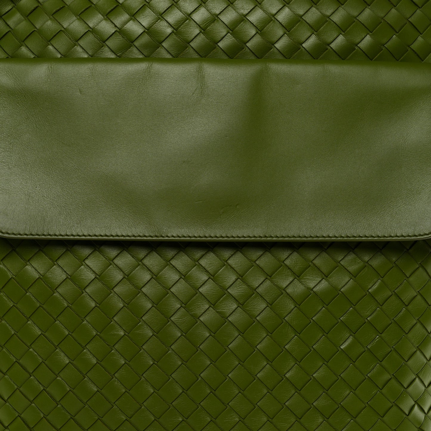 Nappa Intrecciato Crossbody Messenger Green