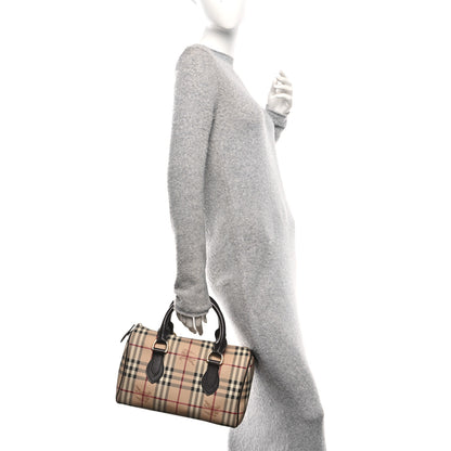 Burberry Haymarket Check Small Chester Bowling Bag Chocolate 2 of 13