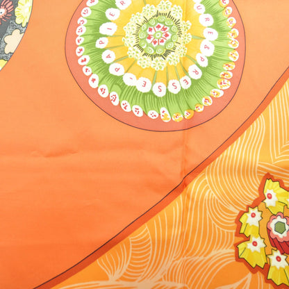 Hermes Silk Sulfure et Presse Papiers II Scarf 90 Orange 6 of 8