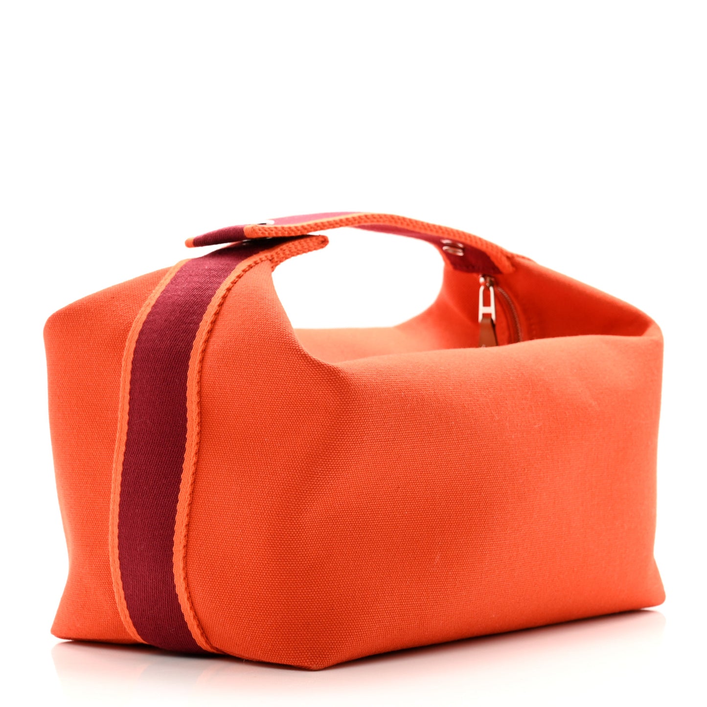 Canvas Large Bride-A-Brac Pouch Orange Feu Burgundy