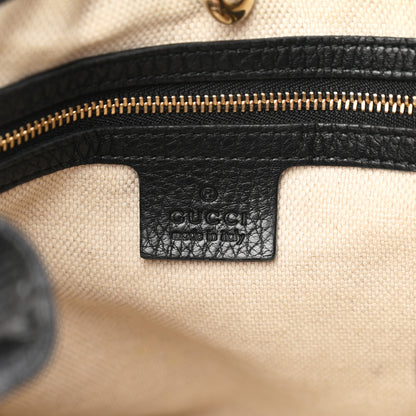 Gucci Pebbled Calfskin Medium Soho Chain Shoulder Bag Black 6 of 10