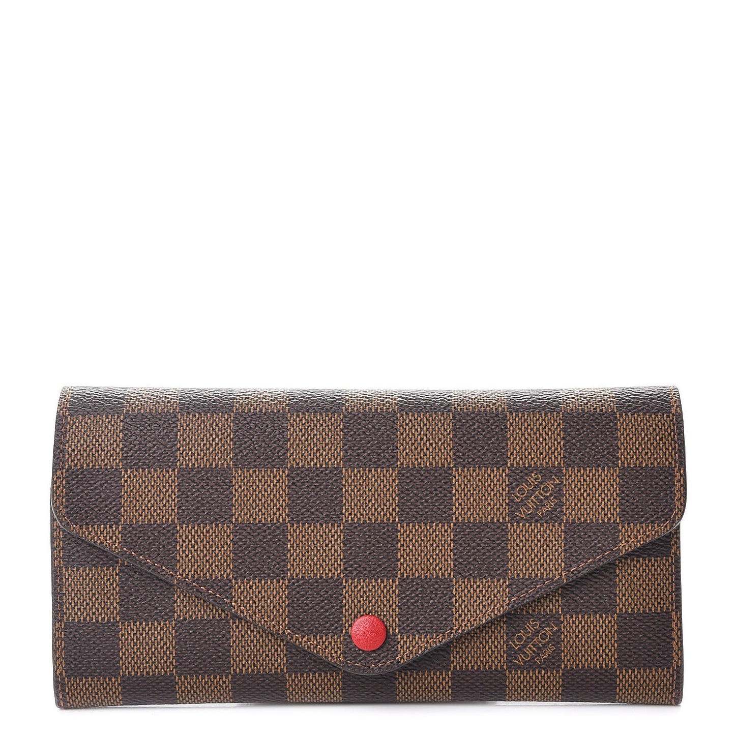 Damier Ebene Josephine Wallet Red
