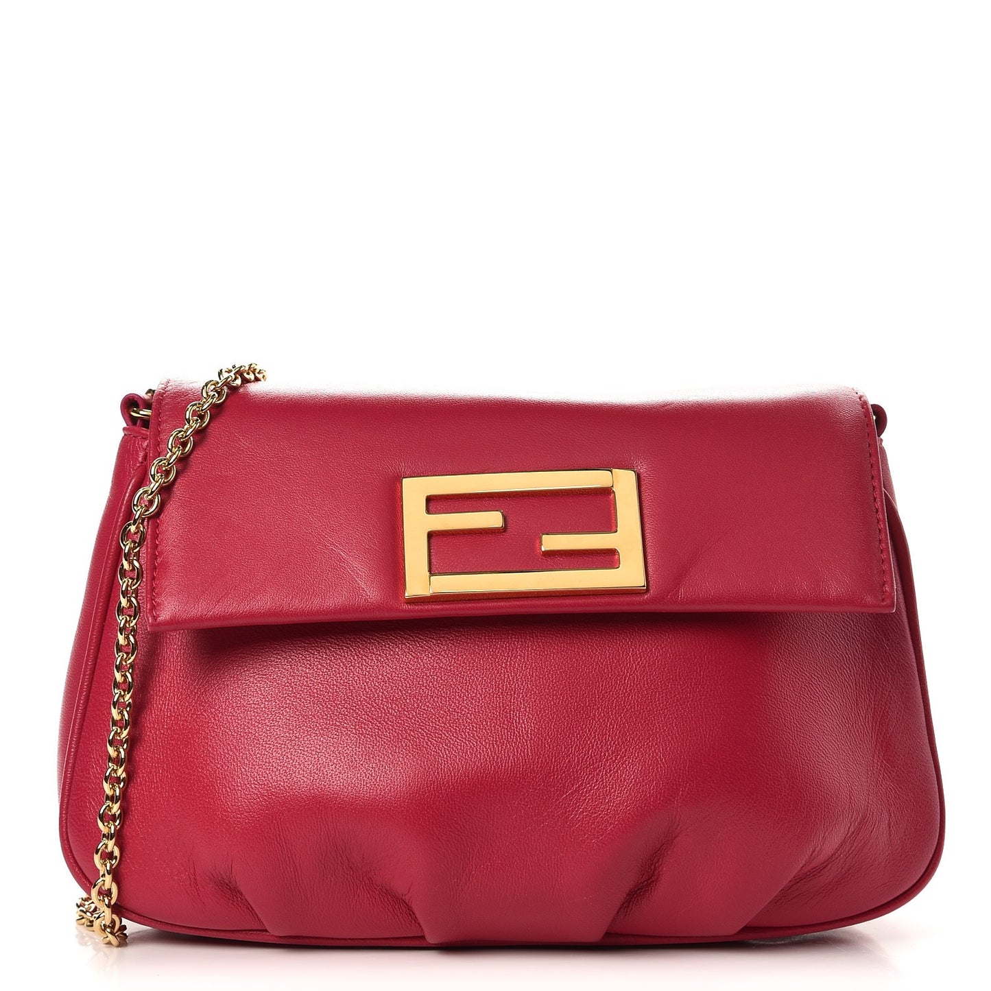 Nappa Fendista Pouchette Crossbody Fuxia Scuro