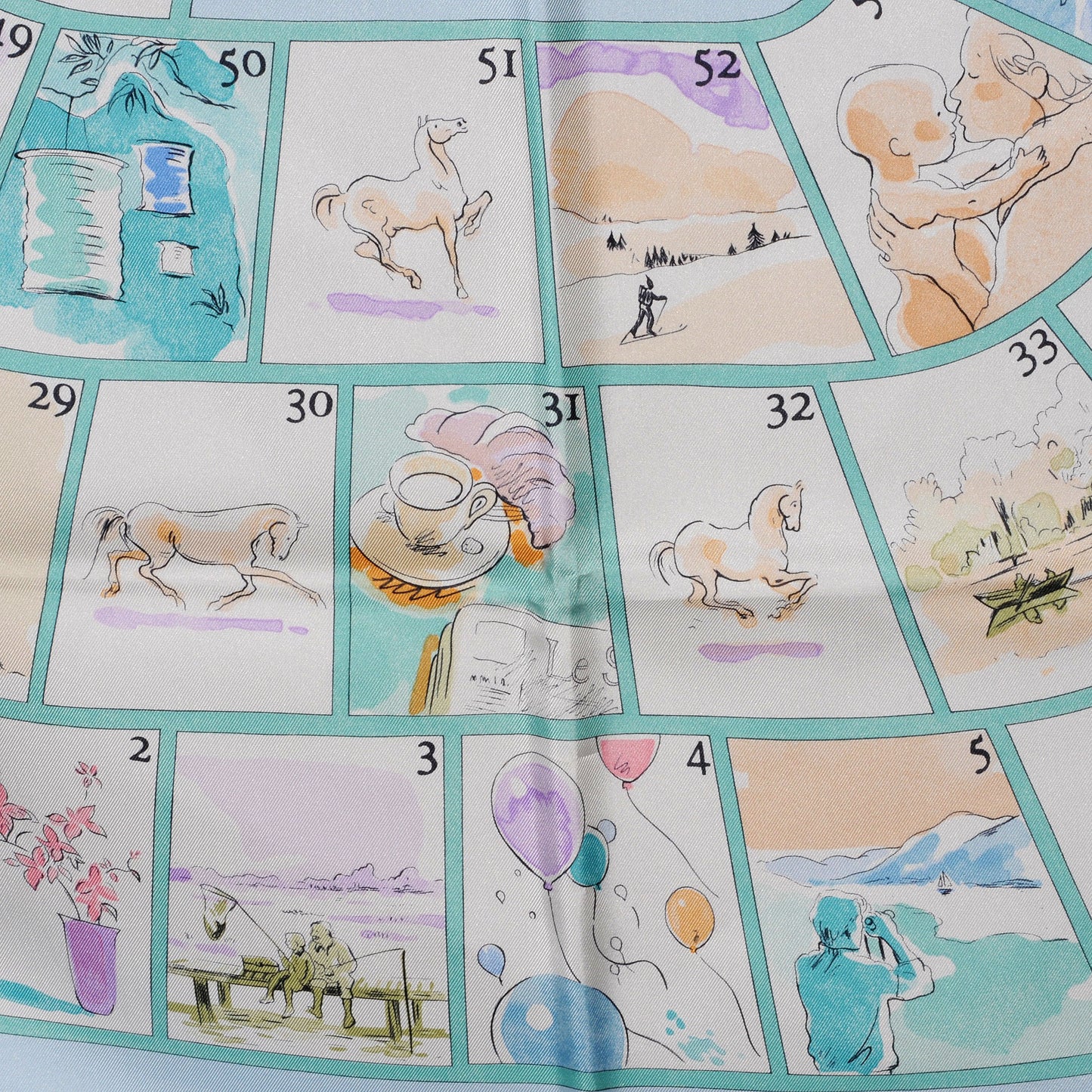 Silk Le Jeu des Petits Bonheurs Scarf 90