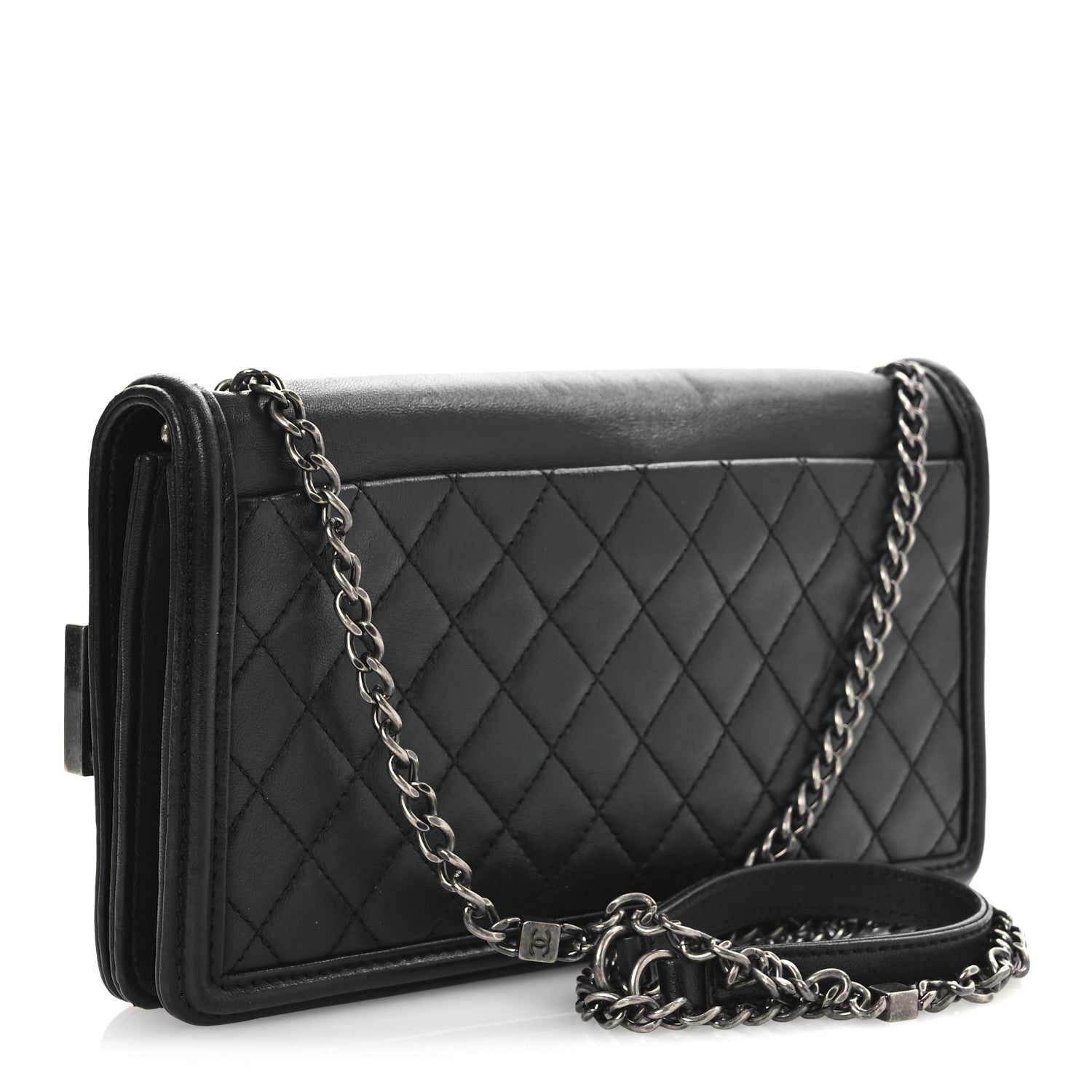 Chanel Calfskin Plexiglass Horizontal Boy Brick Flap Black 3 of 12