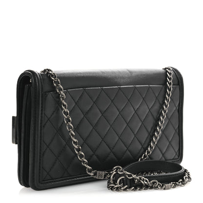Chanel Calfskin Plexiglass Horizontal Boy Brick Flap Black 3 of 12
