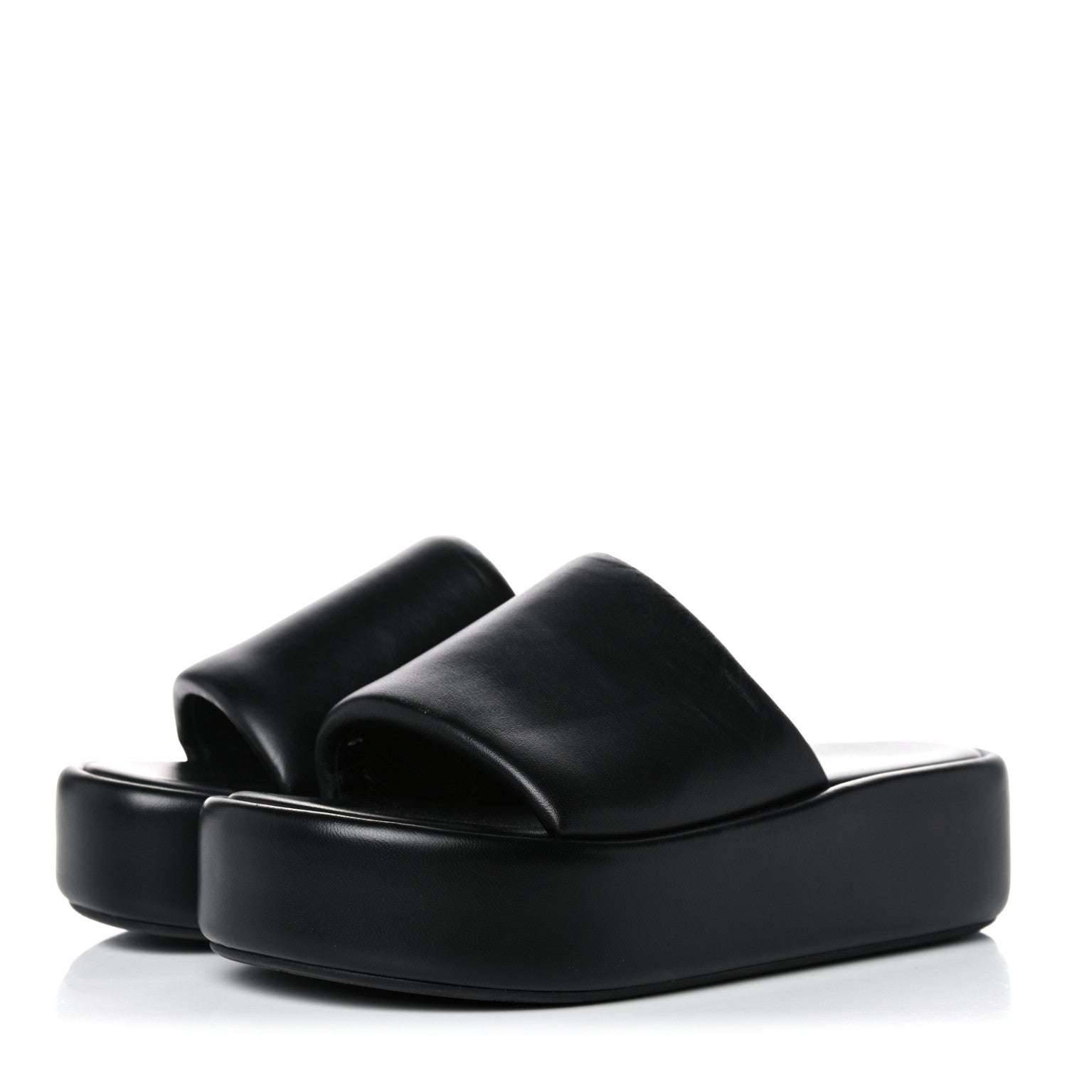 Balenciaga Smooth Nappa Logo Rise Platform Sandals 38 Black White 3 of 10