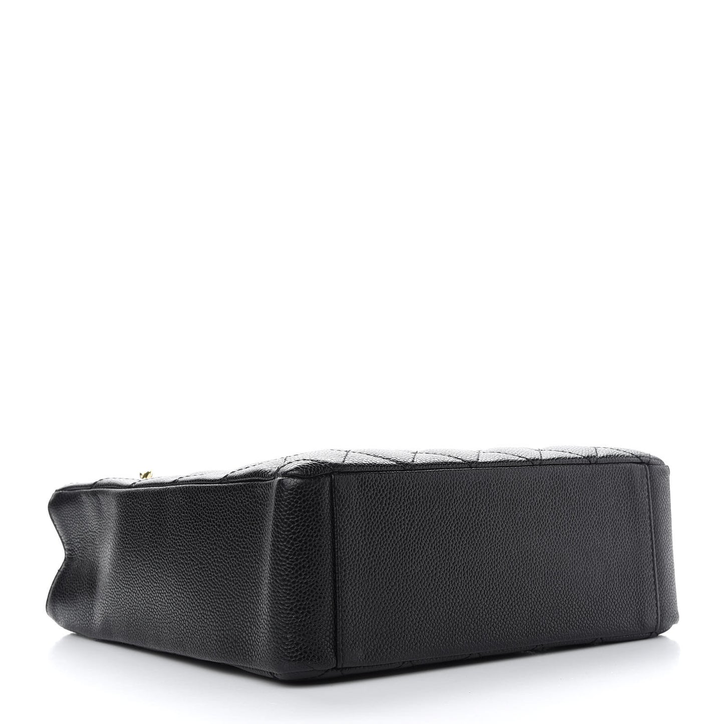 Caviar Quilted Petit Shopping Tote PST Black