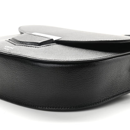 Celine Shiny Textured Calfskin Small Trotteur Black 8 of 8