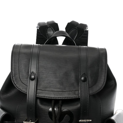 Louis Vuitton X SUPREME Epi Christopher Backpack PM Black 8 of 14