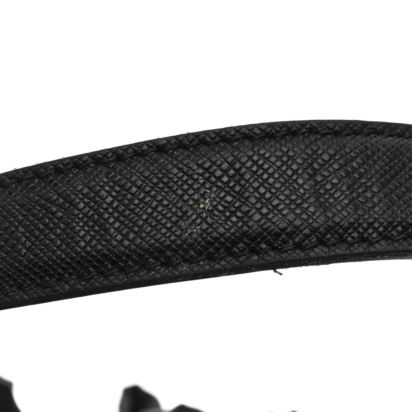 Saffiano Tessuto Nylon Mini Bucket Crossbody Bag Black