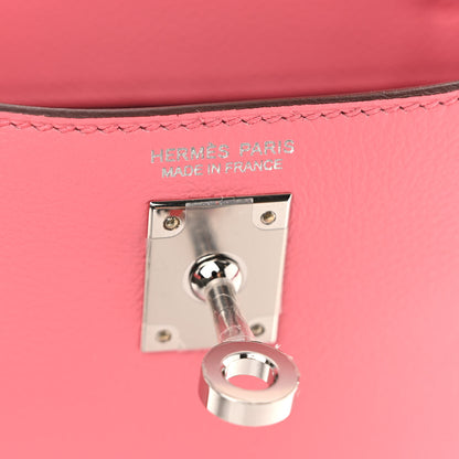 Hermes Evercolor Verso Kelly Danse II Belt Bag Rose Azalee Vert Cypress 6 of 11