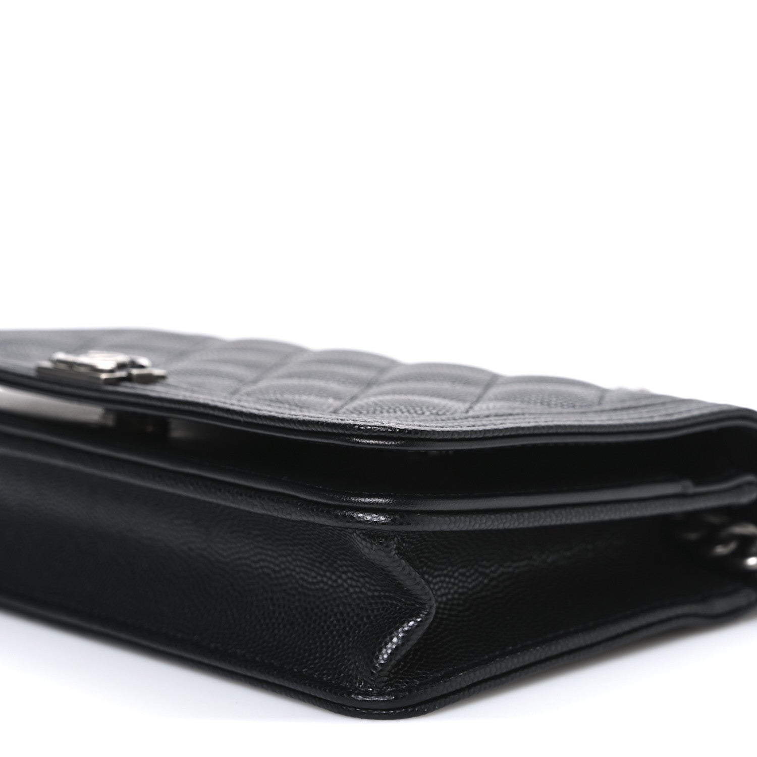 Chanel Caviar Quilted Boy Wallet On Chain WOC Black 11 of 11