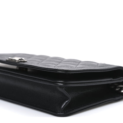 Chanel Caviar Quilted Boy Wallet On Chain WOC Black 11 of 11