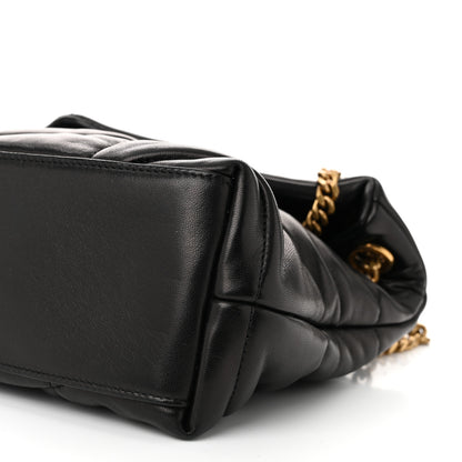 Saint Laurent Lambskin Quilted Small Loulou Puffer Monogram Chain Satchel Black 10 of 10