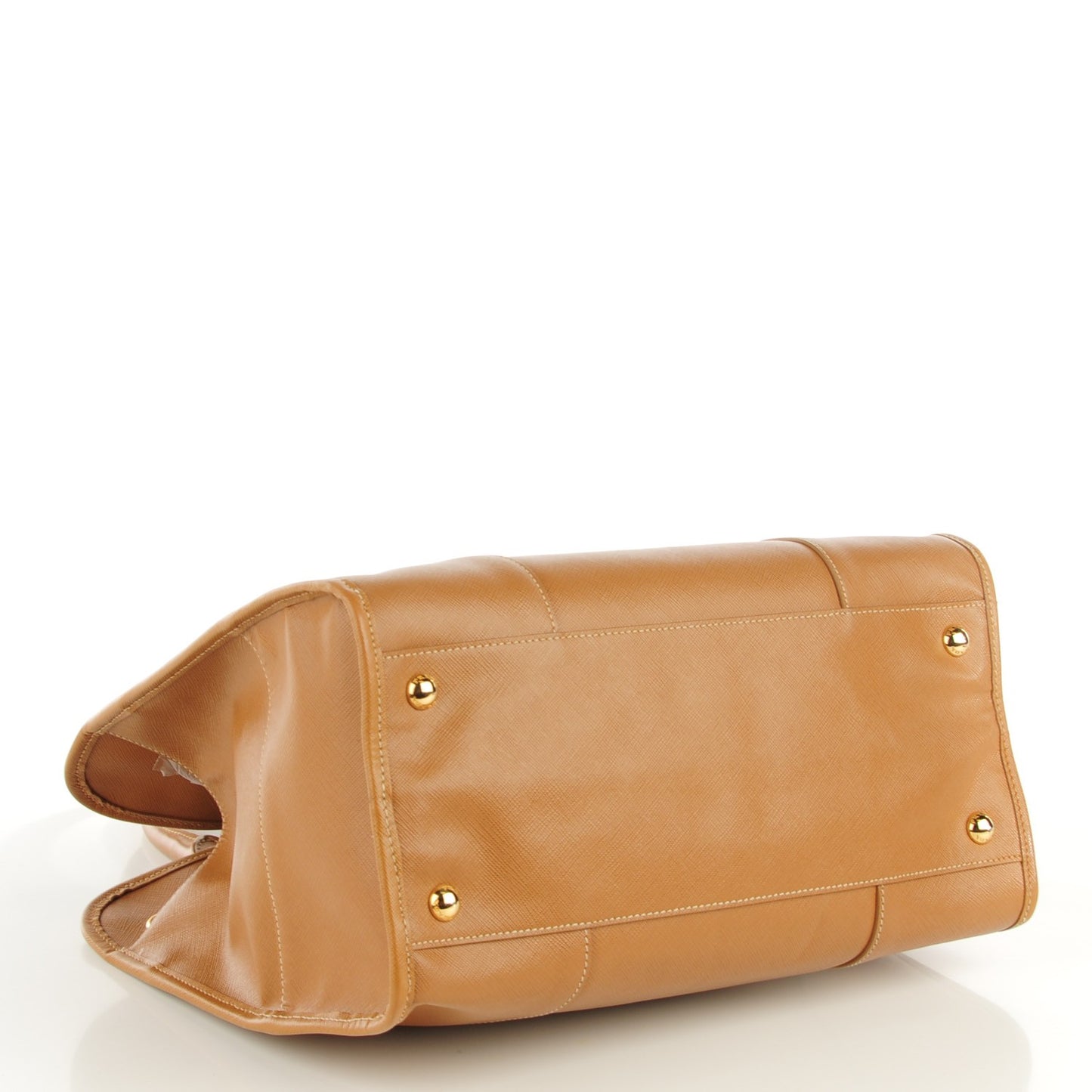 Saffiano Lux Shopping Tote Caramel