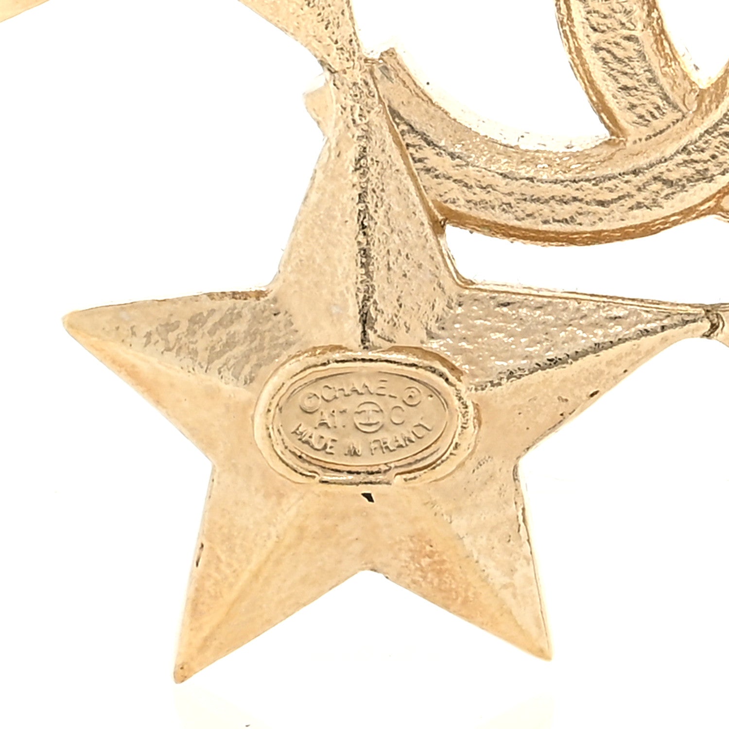 Chanel Baguette Crystal CC Star Brooch Gold 3 of 3