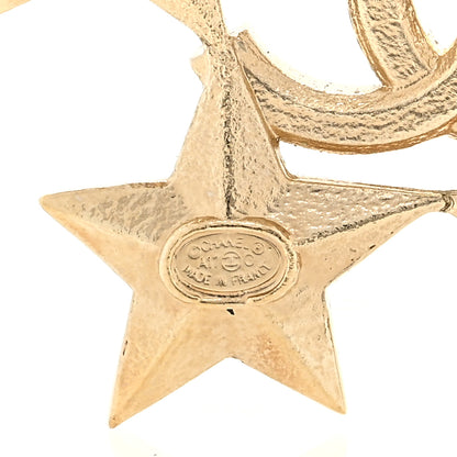 Chanel Baguette Crystal CC Star Brooch Gold 3 of 3