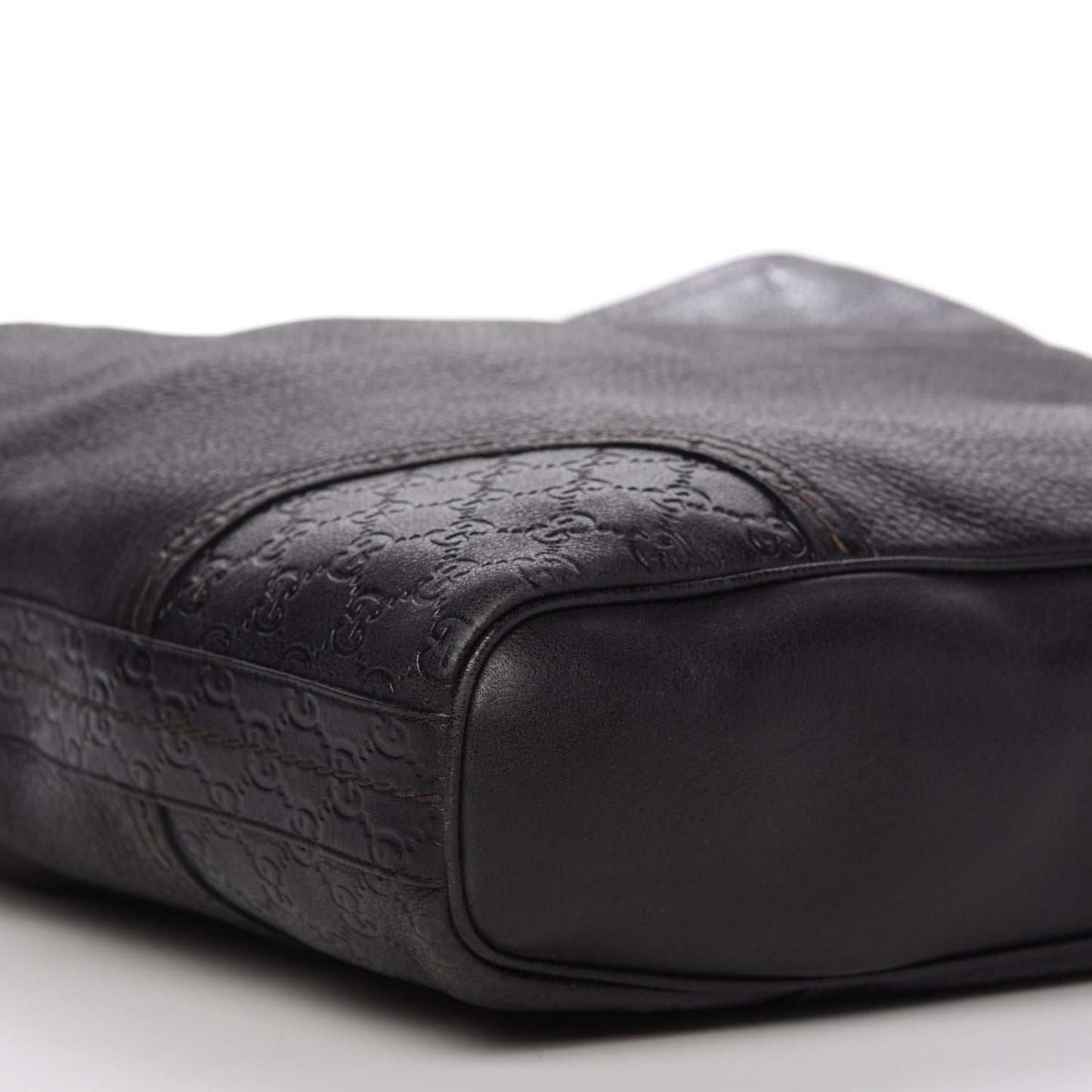 Calfskin Guccissima Trim Large Signoria Hobo Black
