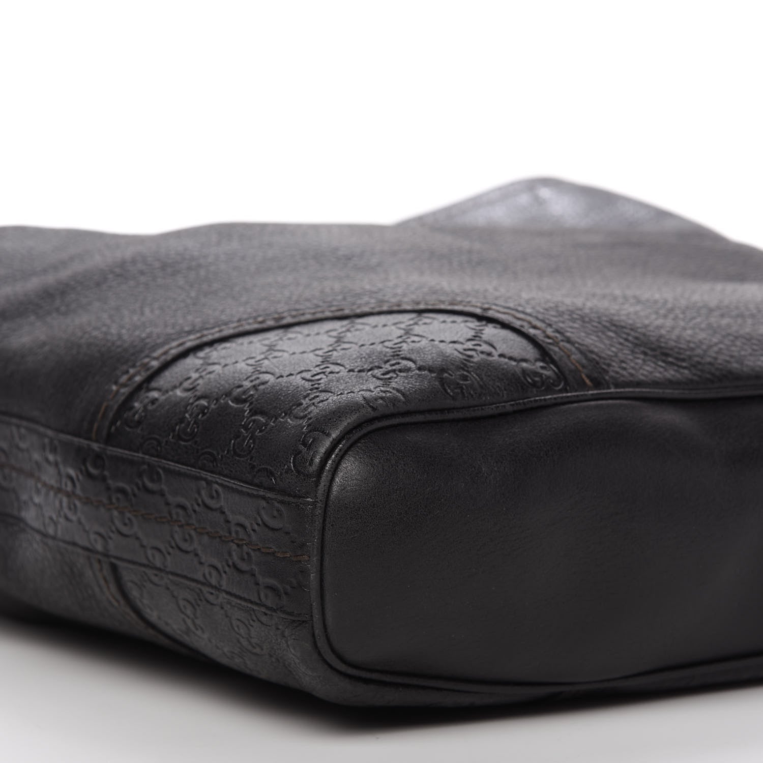 Gucci Calfskin Guccissima Trim Large Signoria Hobo Black 6 of 9