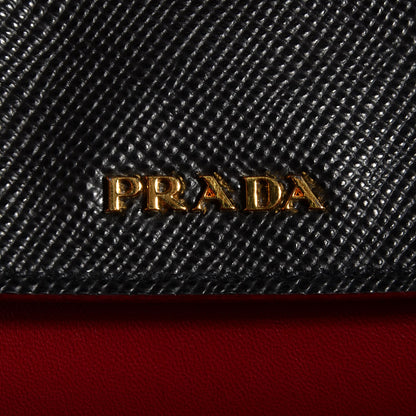 Prada Saffiano Cuir Small Double Bag Nero Black 6 of 17
