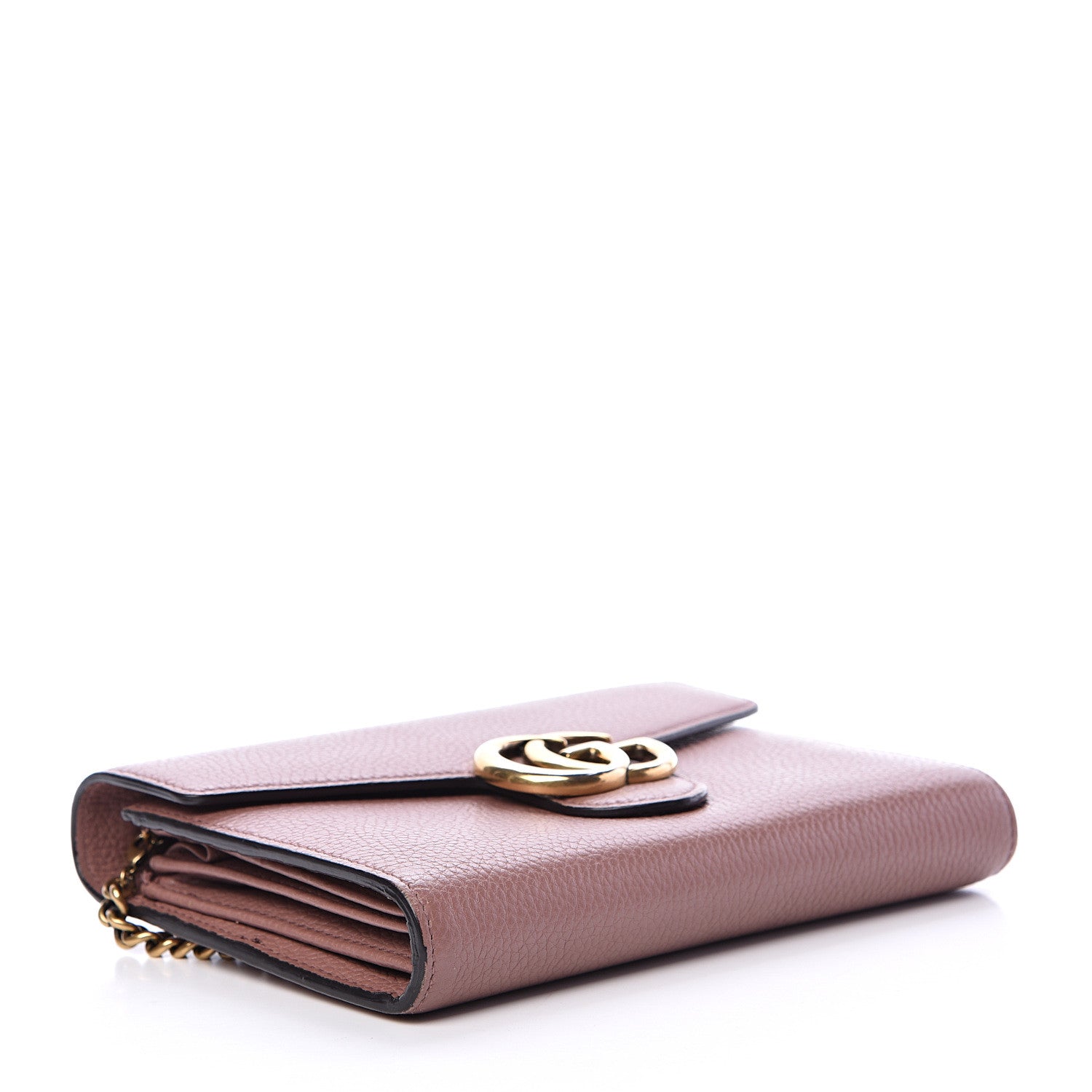 Gucci Cellarius Calfskin GG Marmont Chain Wallet Rosy Phard 3 of 10