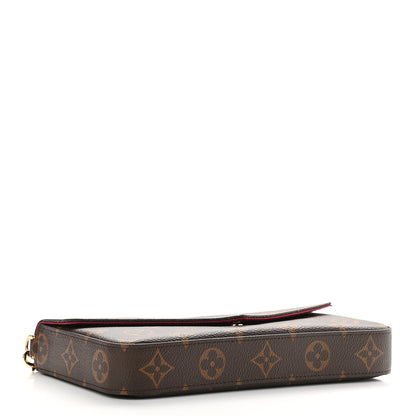 Louis Vuitton Monogram Pochette Felicie Chain Wallet Fuchsia 5 of 10