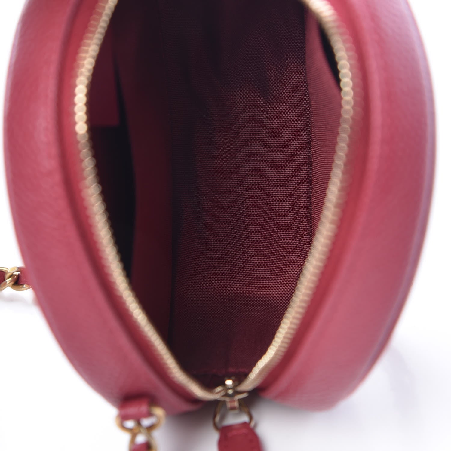 Chanel Caviar Quilted Round Filigree Crossbody Red 5 of 8