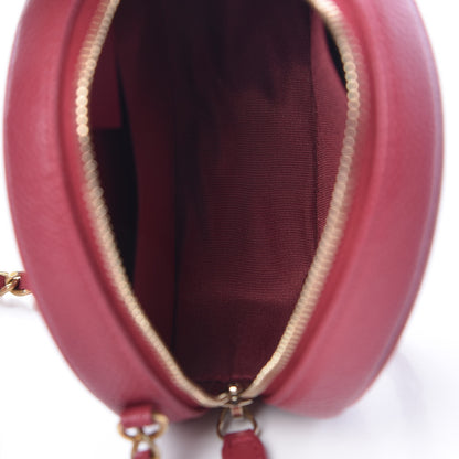 Chanel Caviar Quilted Round Filigree Crossbody Red 5 of 8