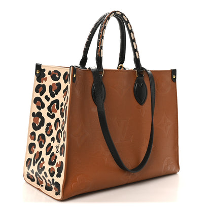 Louis Vuitton Empreinte Monogram Giant Wild At Heart Onthego MM Caramel 3 of 9
