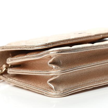 Chanel Metallic Lambskin Quilted Mini Wallet On Chain WOC Gold 6 of 11